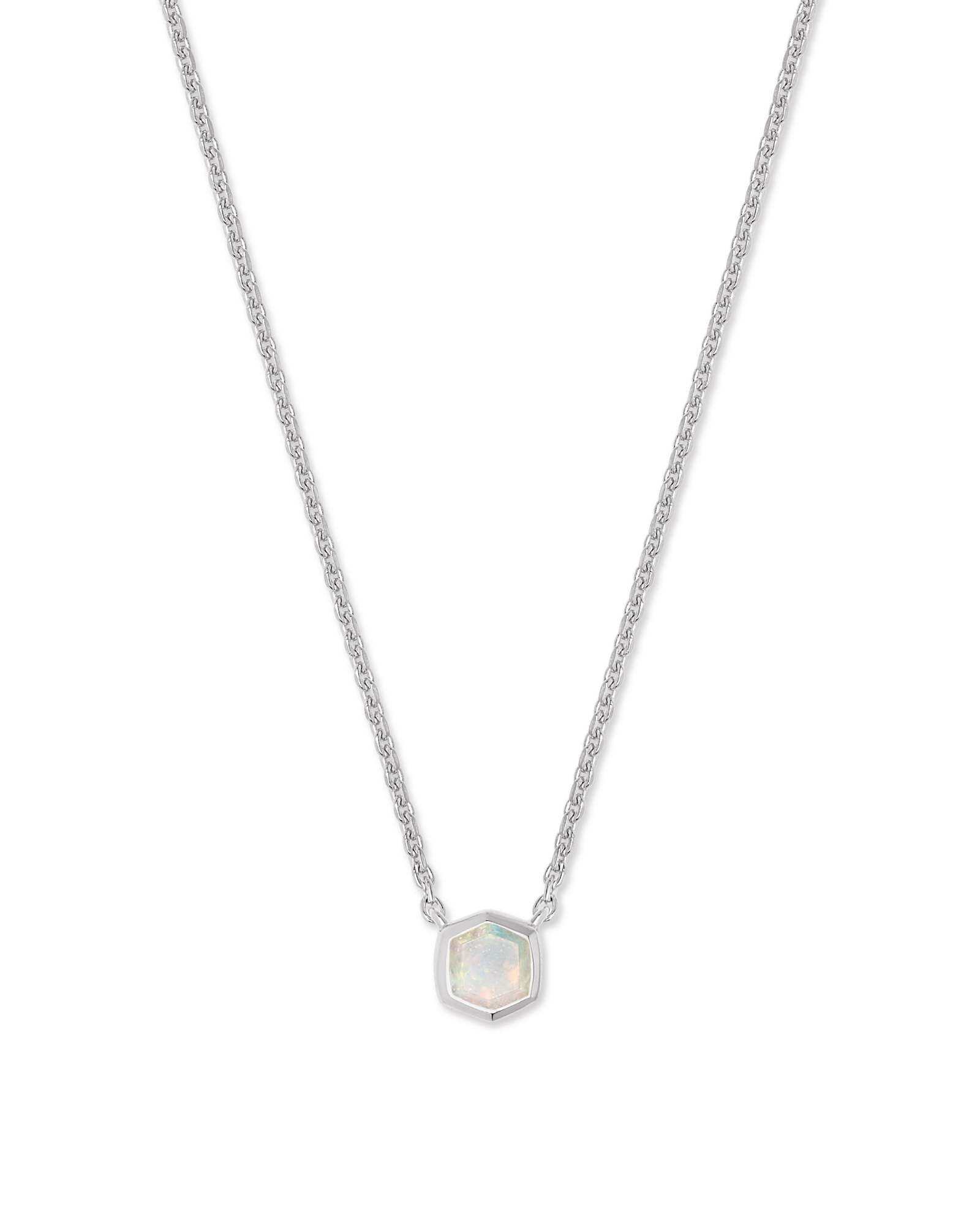 Davie Sterling Silver Pendant Necklace in White Opal | Kendra Scott